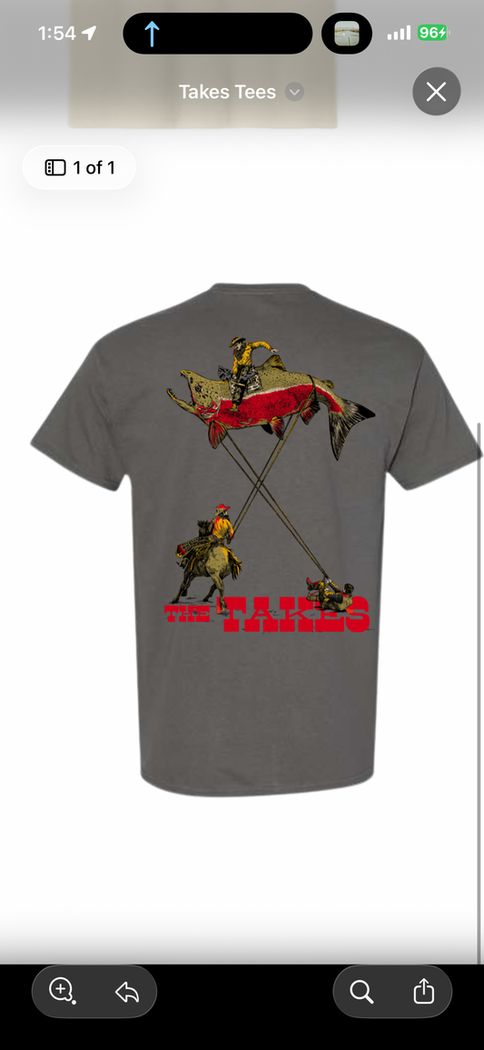 GREY SALMON RODEO TEE
